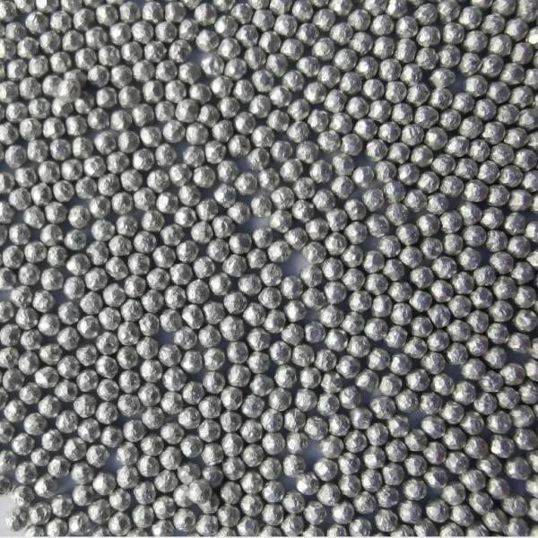Silvery White Zinc Cut Wire Shot - As Cut Or Conditioned For Polishing, Derusting, Surface Cleaning